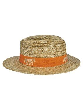 New! Official Aperol Spritz Boater Hat Straw Italian Fashion